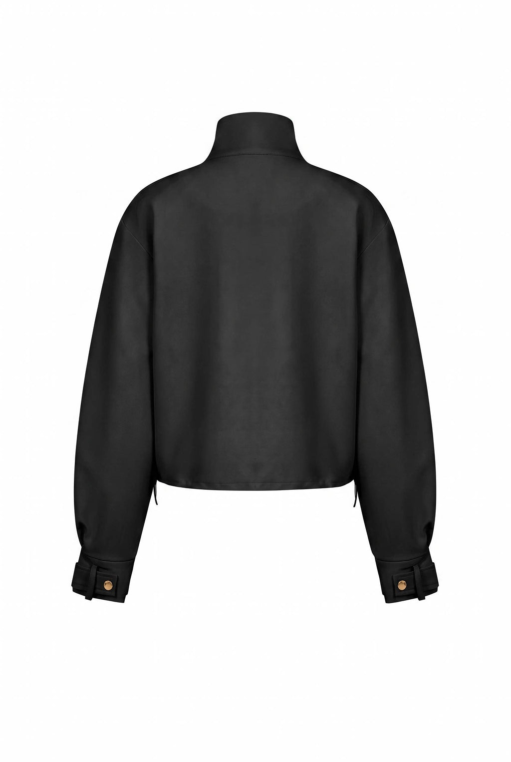 Utilitarian Twill Jacket: Black