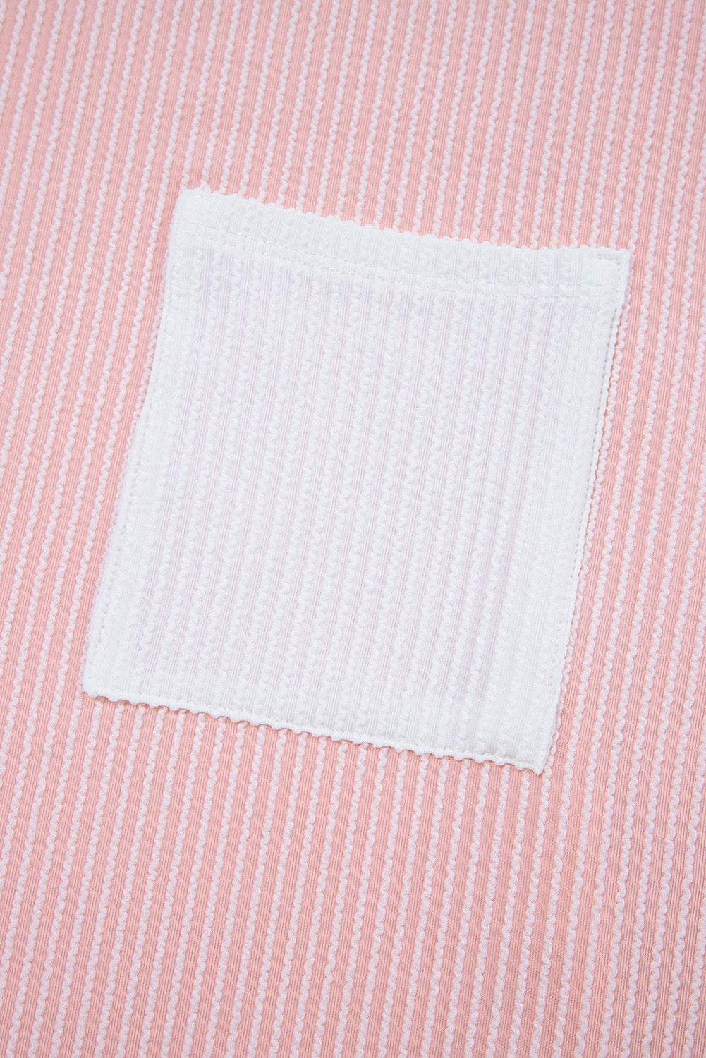 Ribbed Knit Tee - Baby Pink