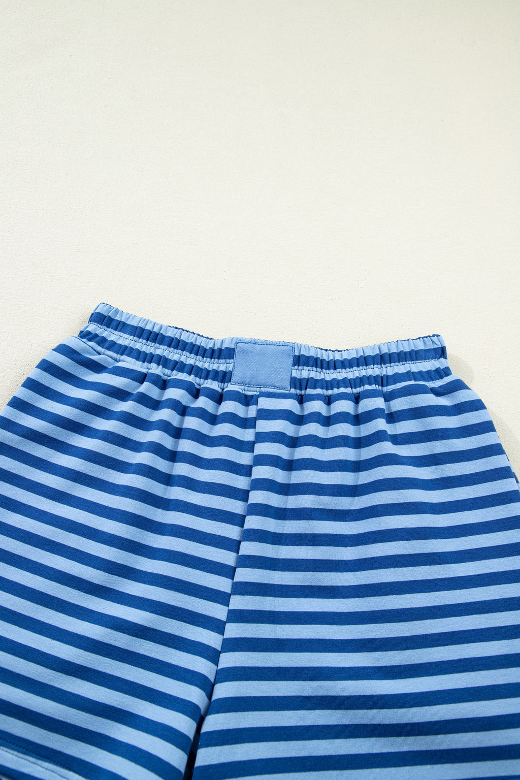 Blue Stripe Long Sleeve Short Set