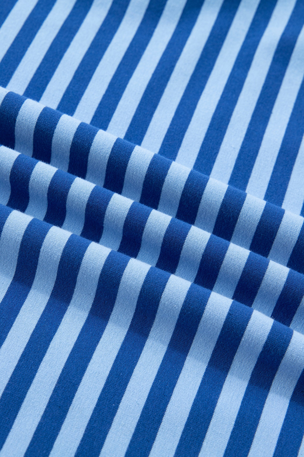 Blue Stripe Long Sleeve Short Set