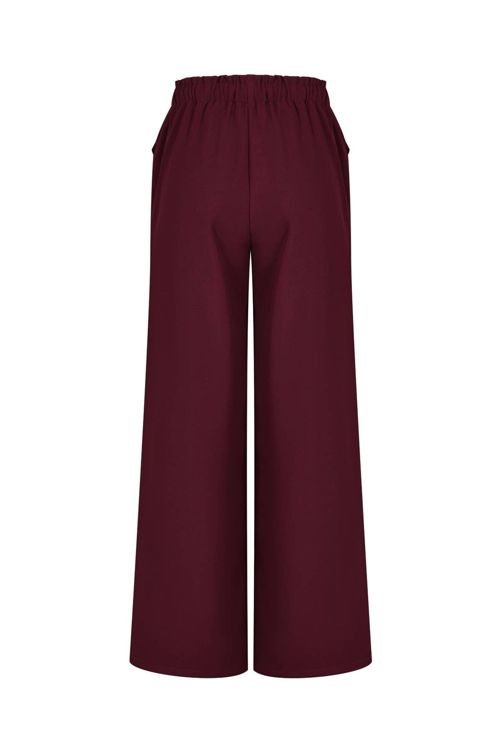 Utilitarian Twill Wide Pants: Dk burgundy