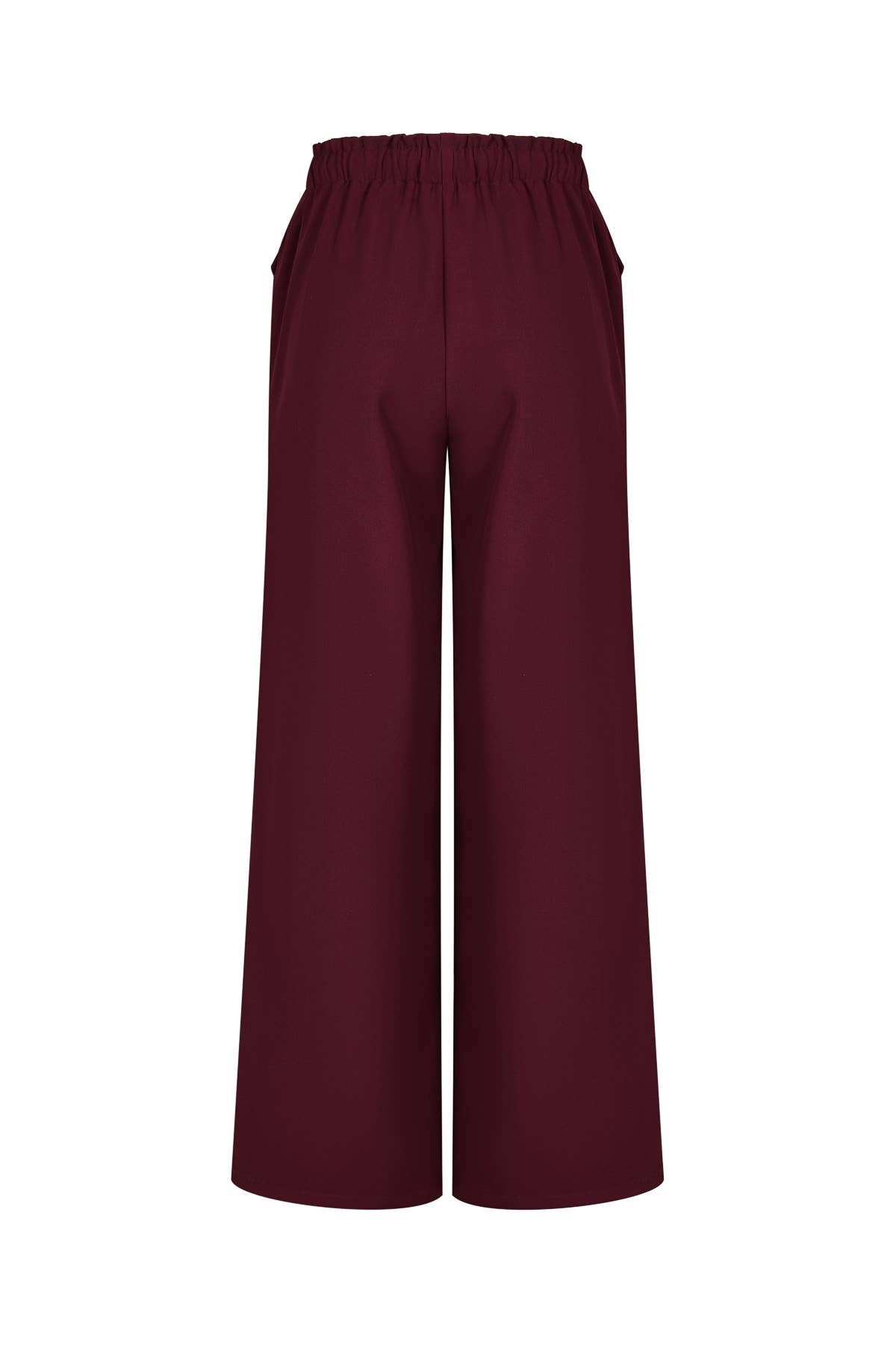 Utilitarian Twill Wide Pants: Dk burgundy