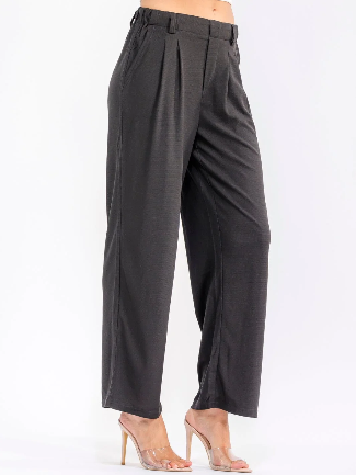Black Straight Leg Trouser Pant