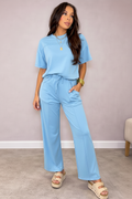 Barrel Pant Set - Blissful Blue