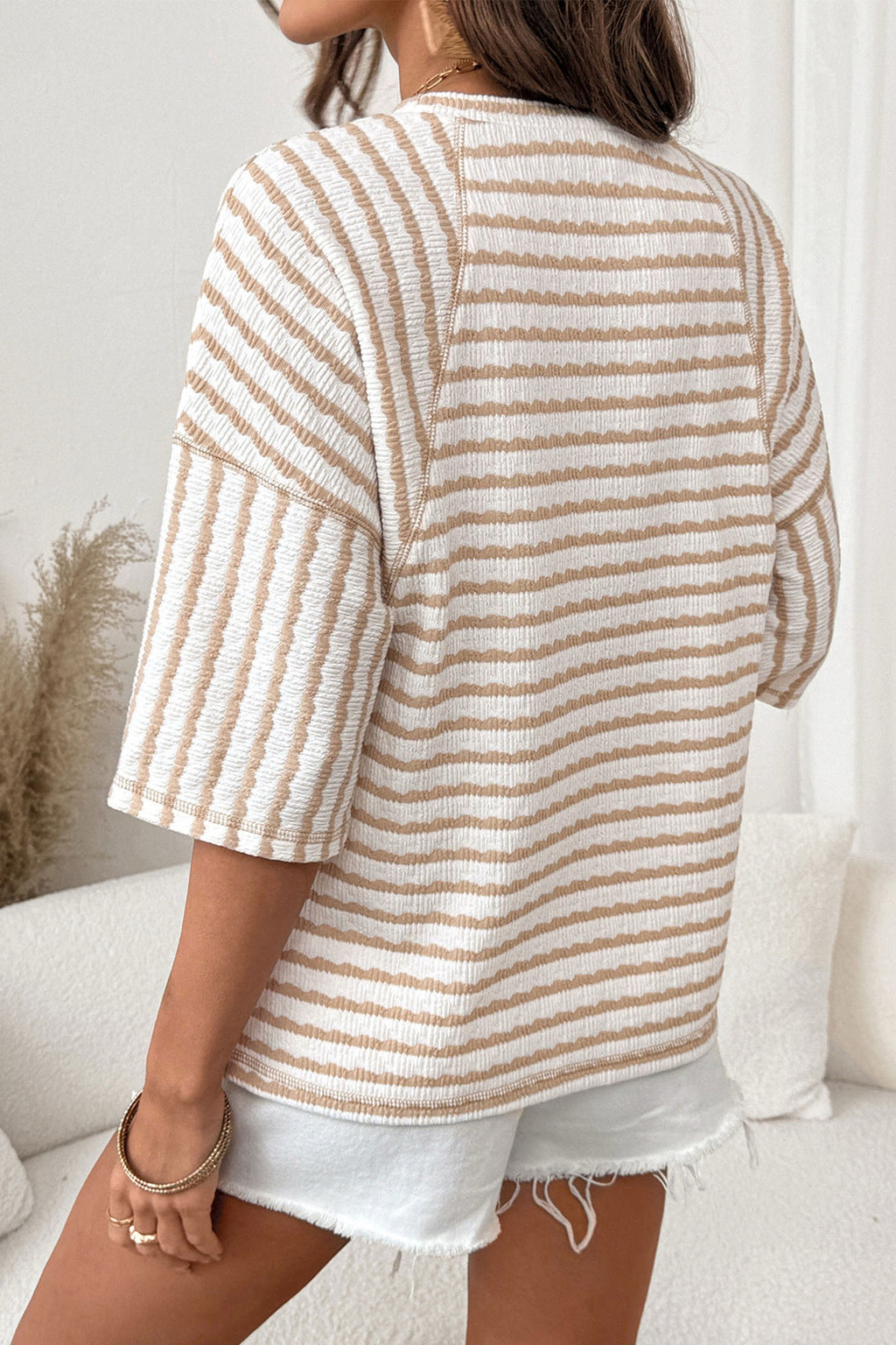 Striped Textured Top