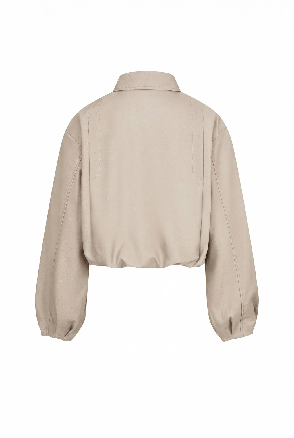 Draped Twill Jacket: Natural