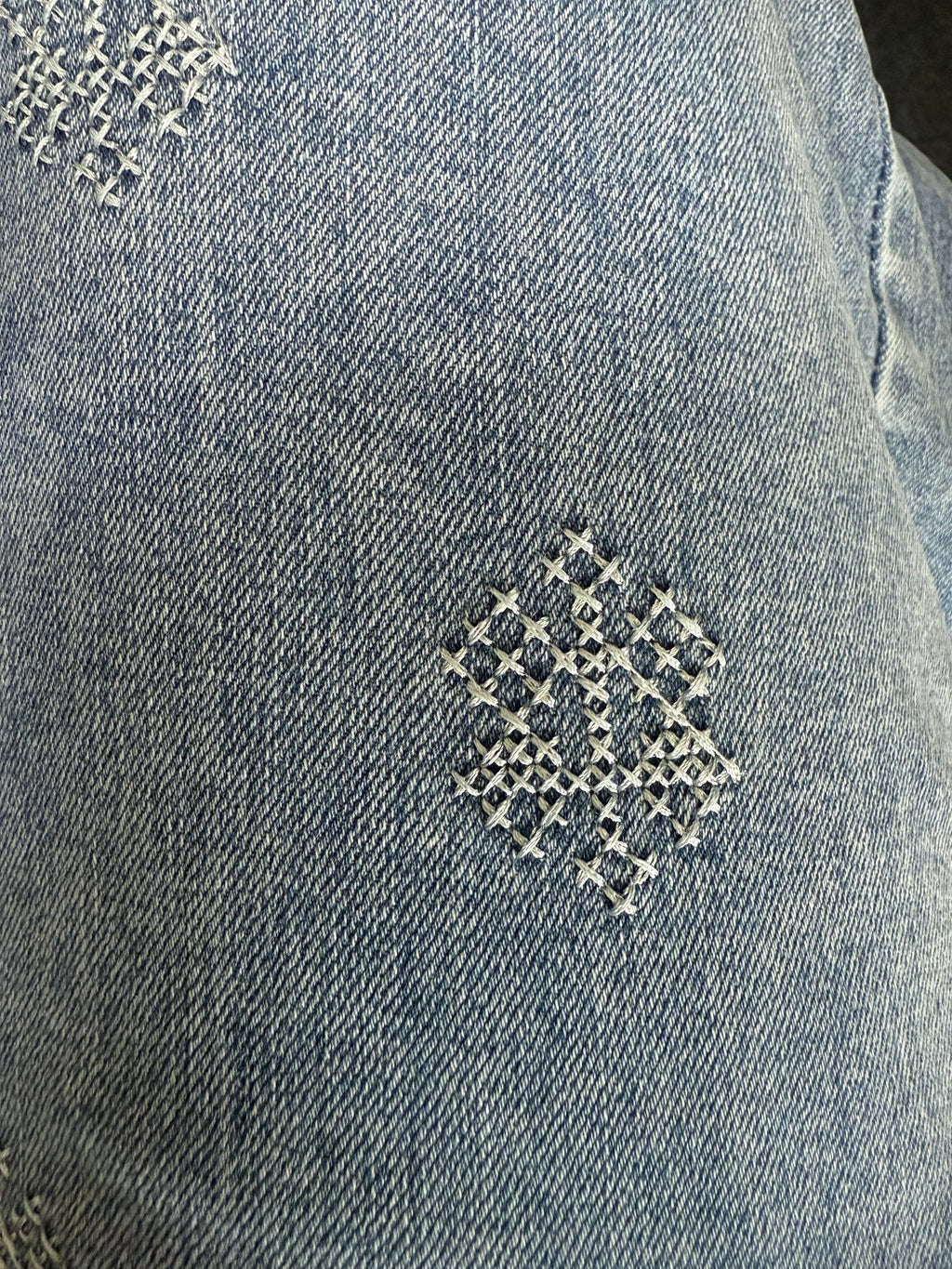 Denim Embroidered Set