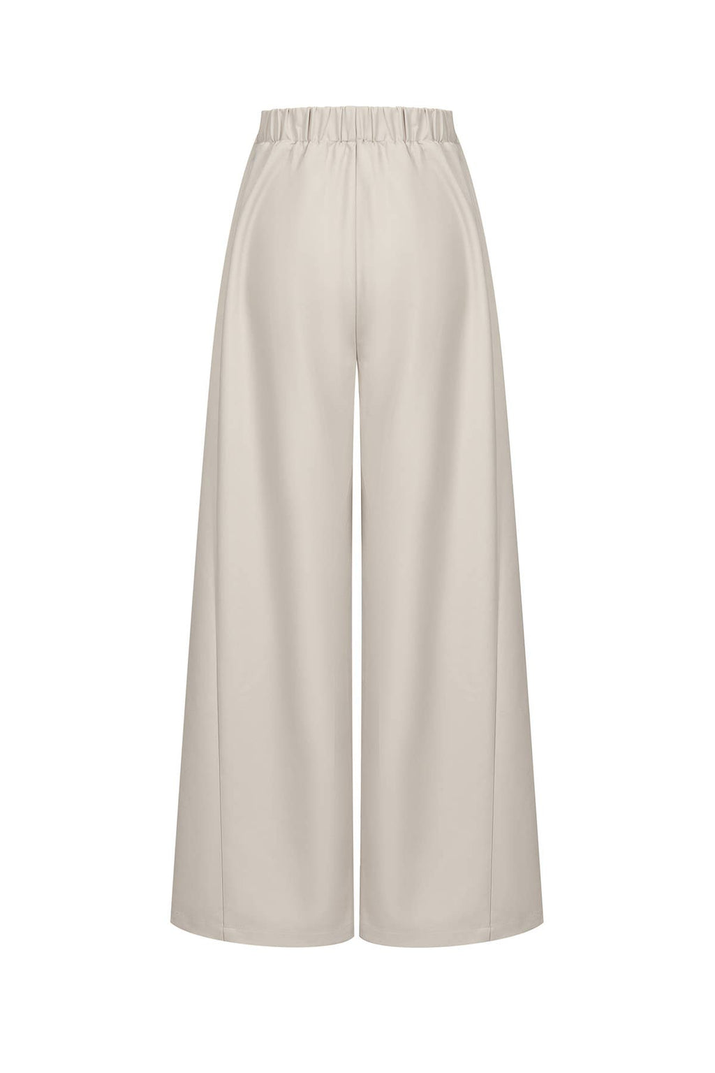 Draped Twill Wide Pants: Natural