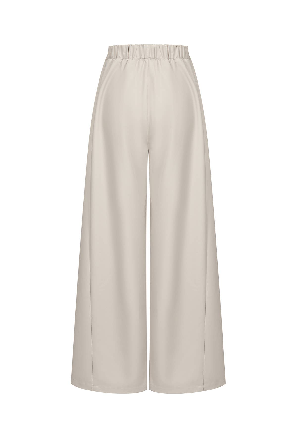 Draped Twill Wide Pants: Natural