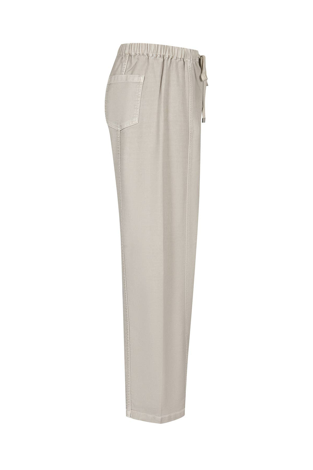 Washed Twill Barrel Pants: Taupe