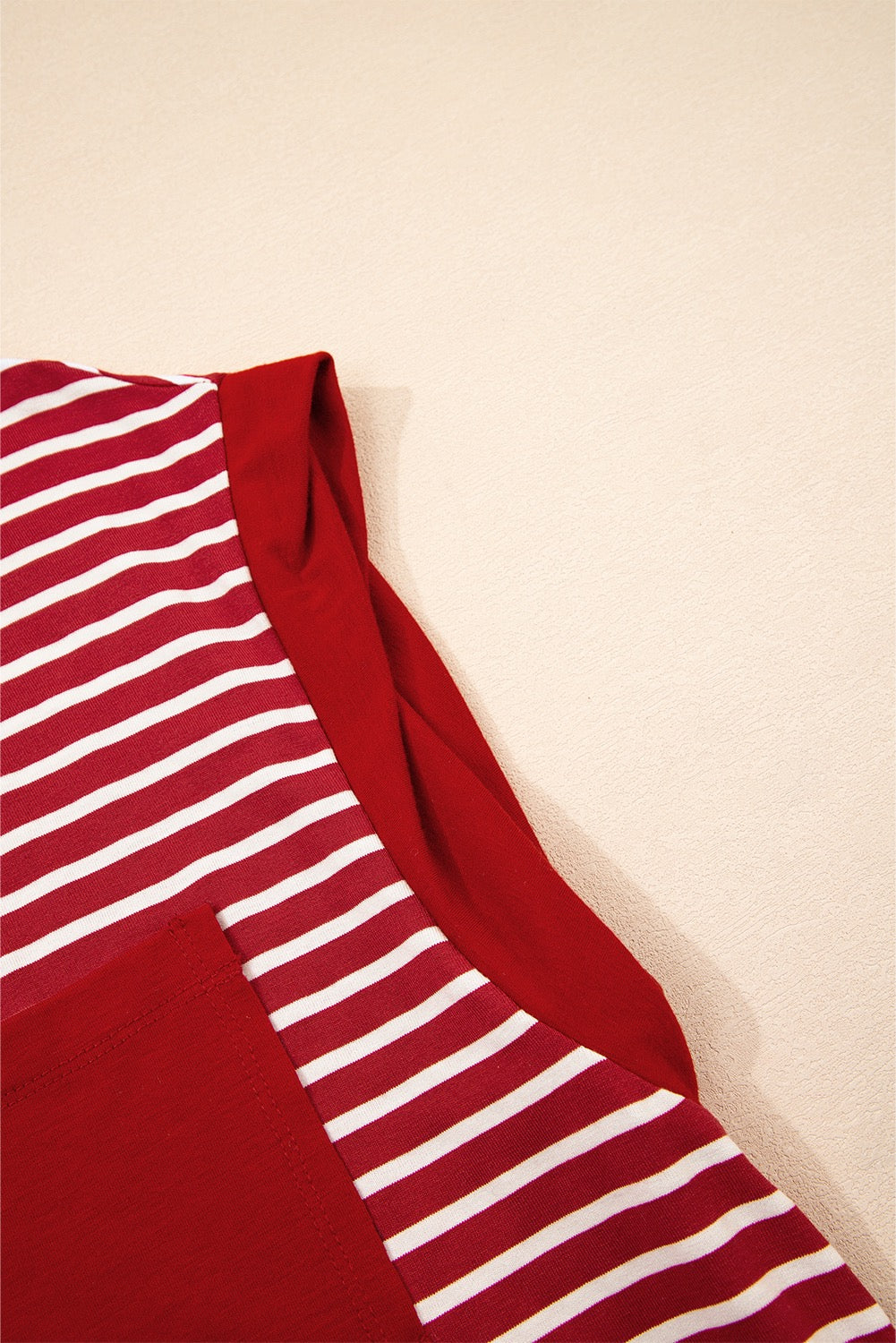 Striped Pocket Tank - Red