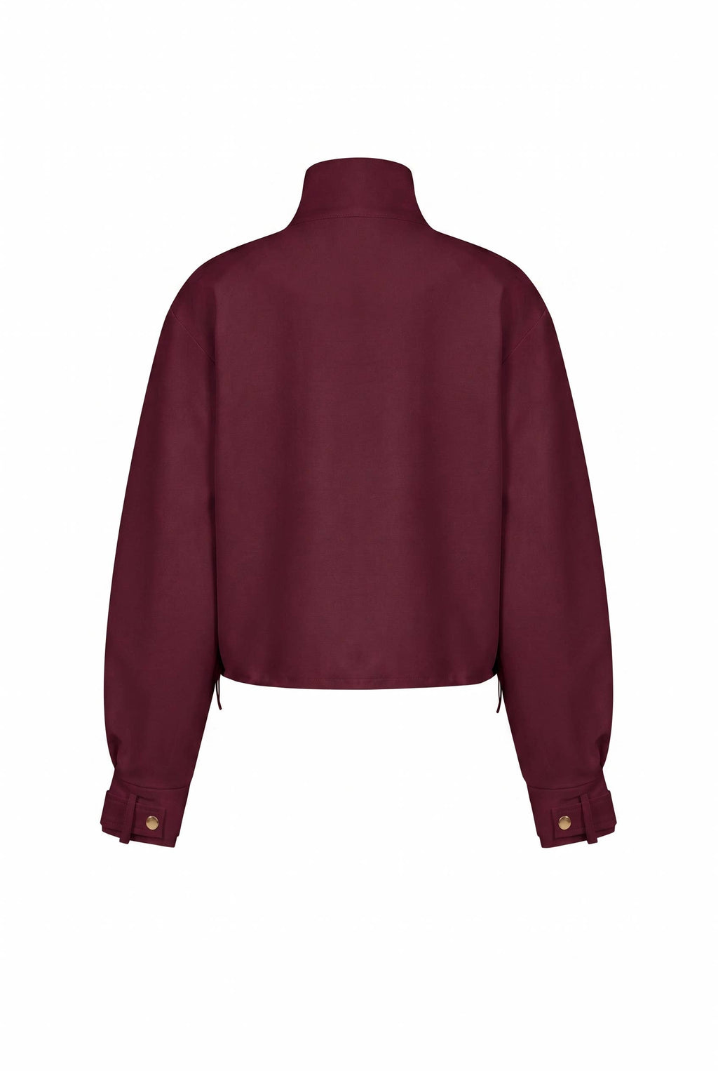 Utilitarian Twill Jacket: Dark Burgundy