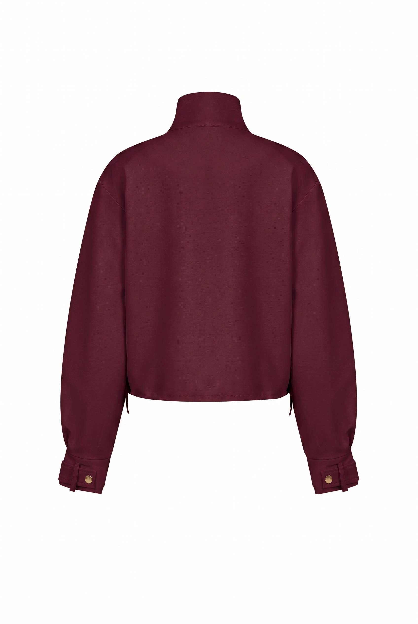 Utilitarian Twill Jacket: Dark Burgundy