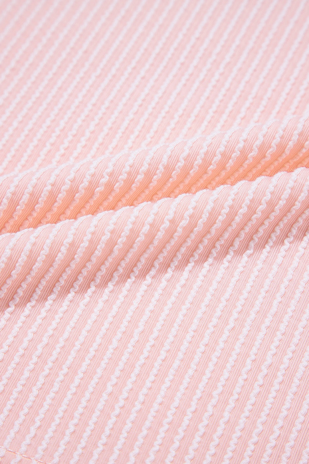 Ribbed Knit Tee - Baby Pink