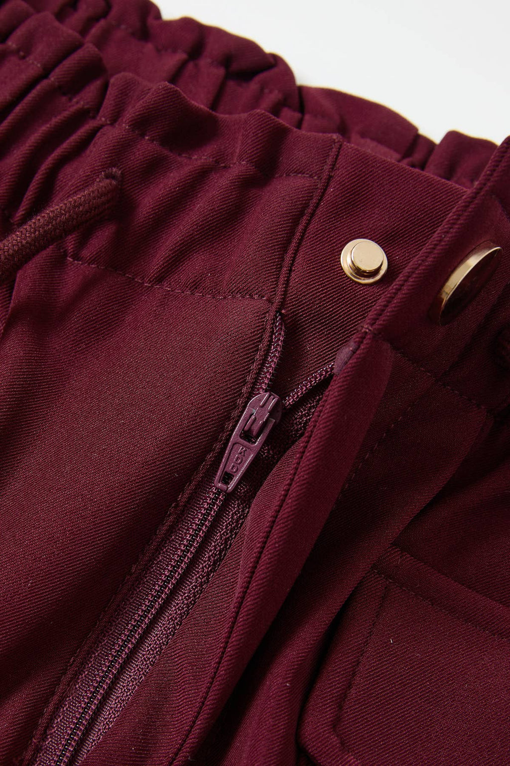 Utilitarian Twill Wide Pants: Black