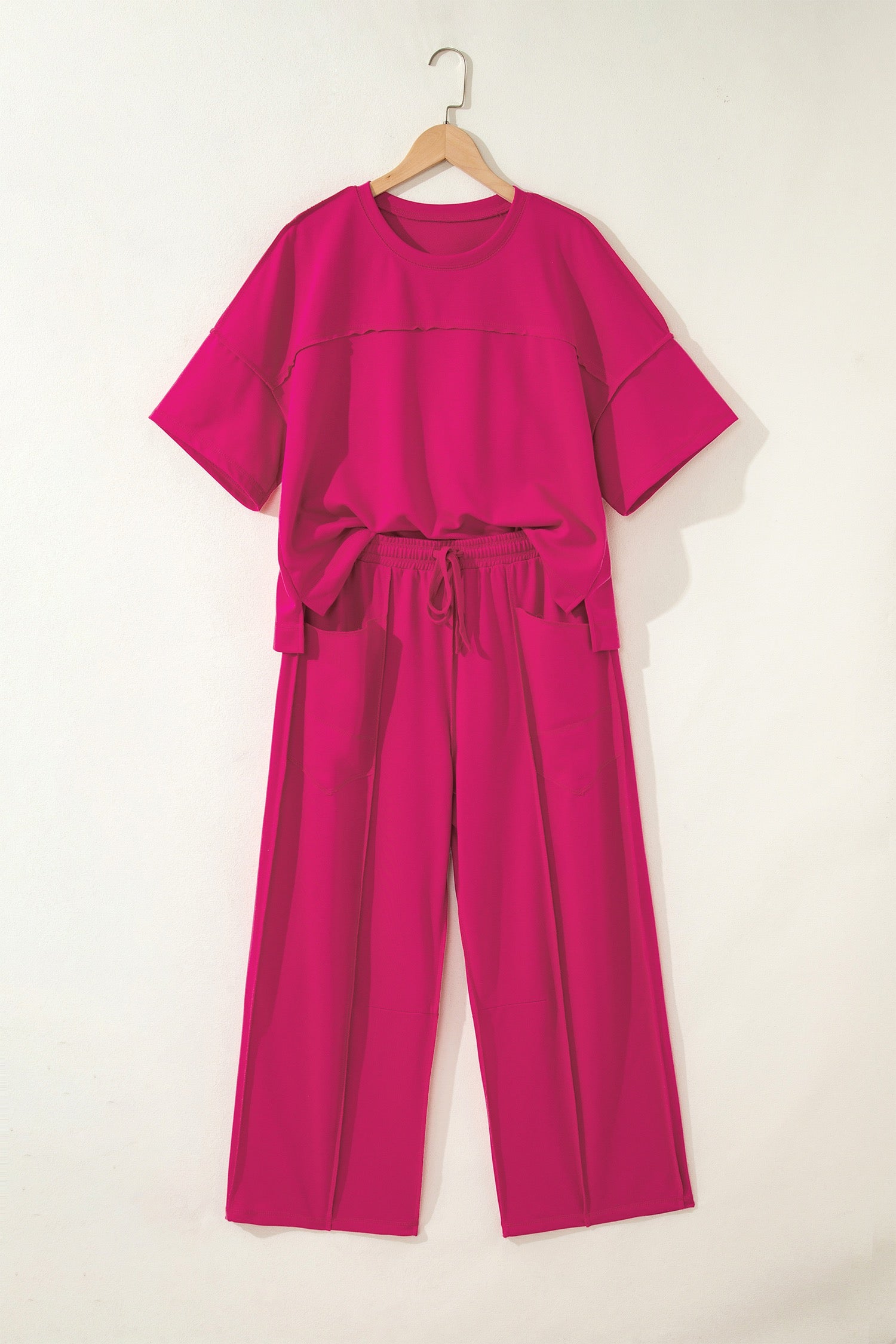 Rose Pink Barrel Pant Set