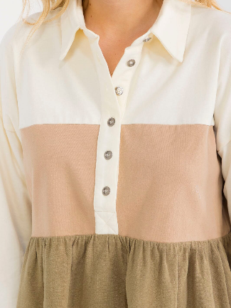 Tiered Color-block Top
