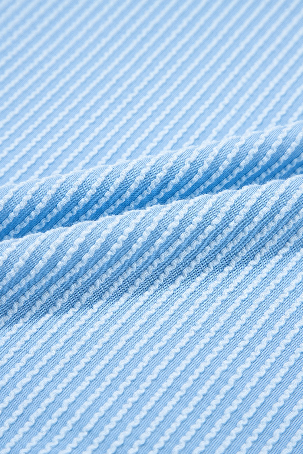 Ribbed Knit Tee - Sky Blue