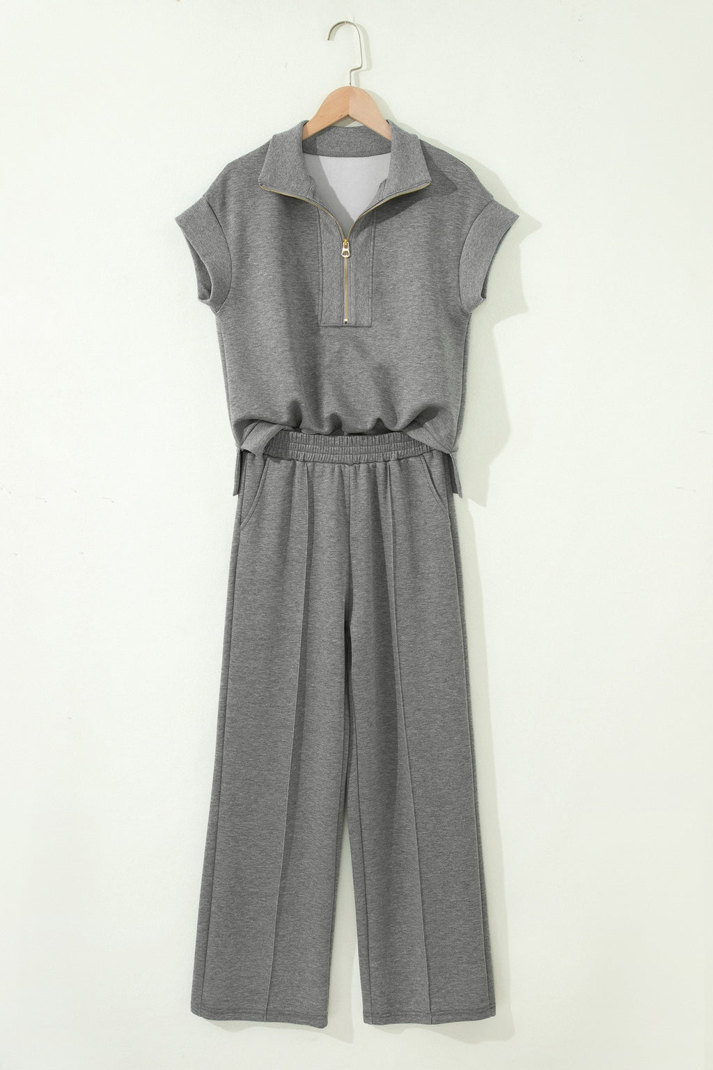 Dark Grey Half Zip Pant Set