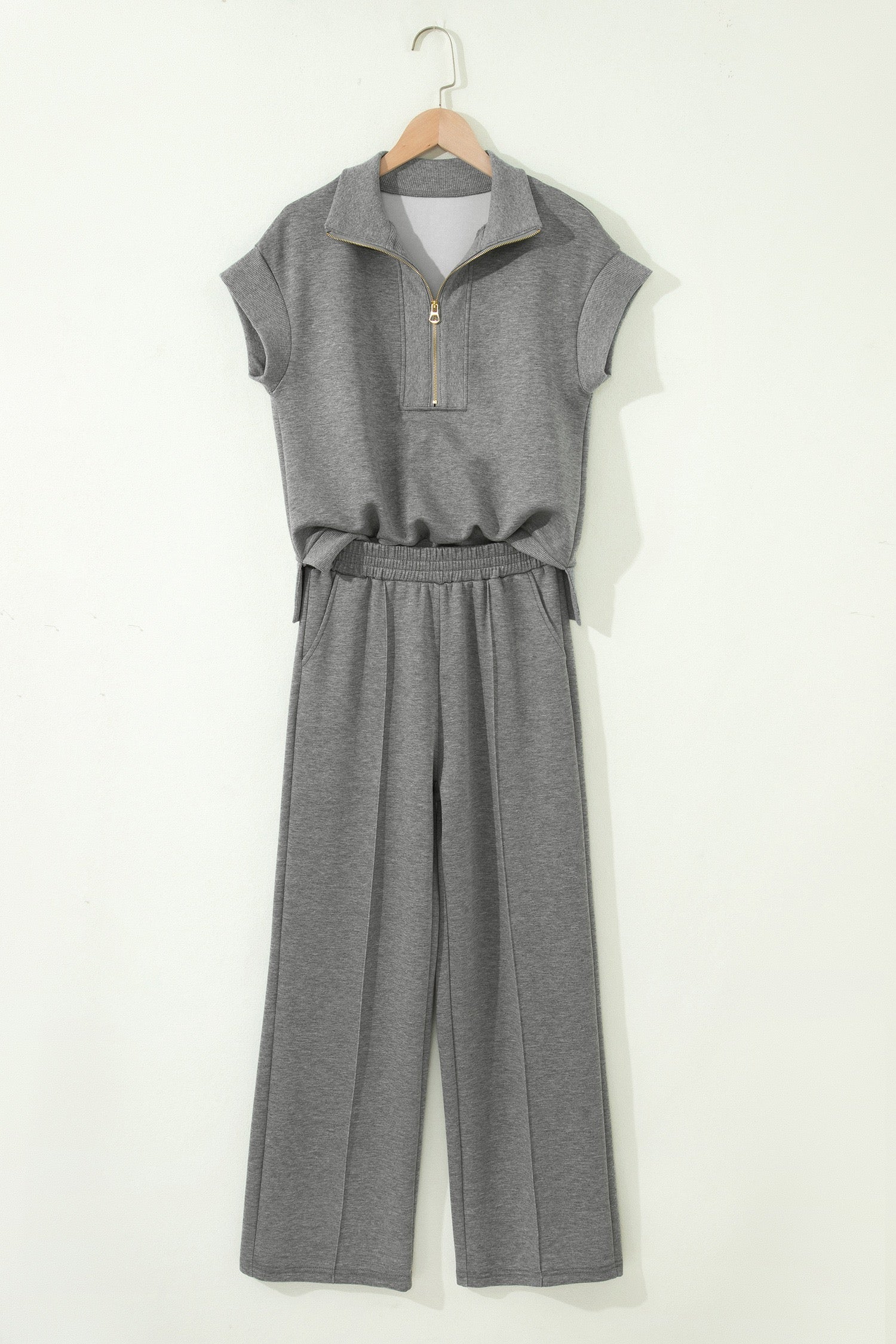 Dark Grey Half Zip Pant Set