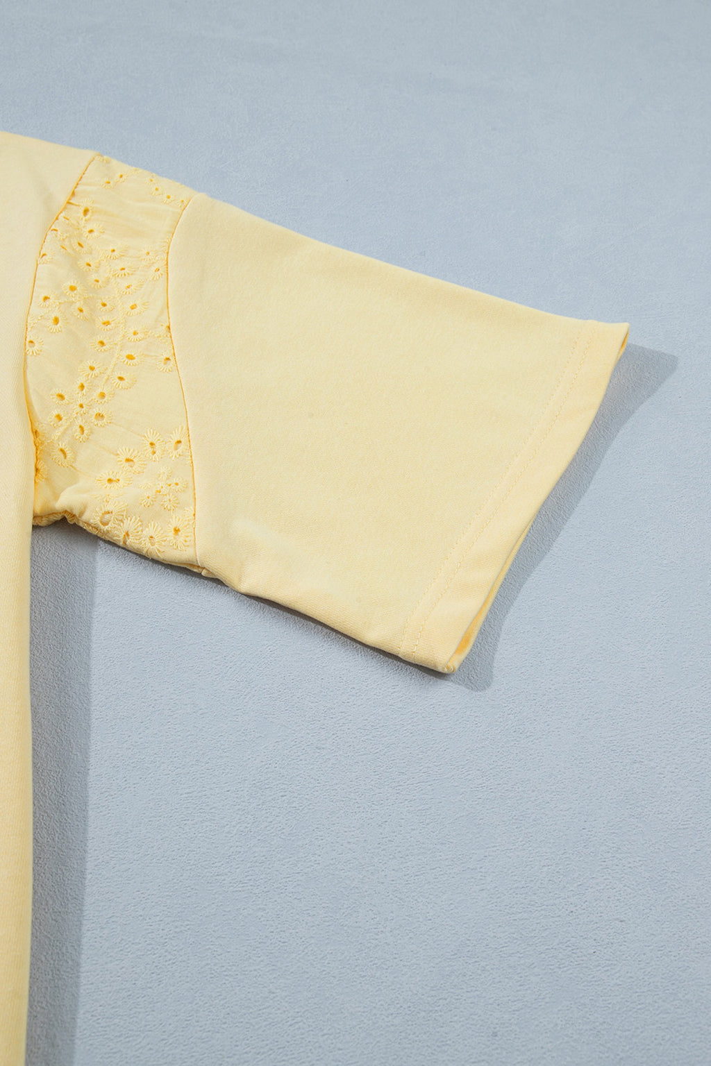 Butter Yellow Eyelet Detail Pant Set