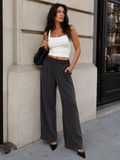 Black Straight Leg Trouser Pant