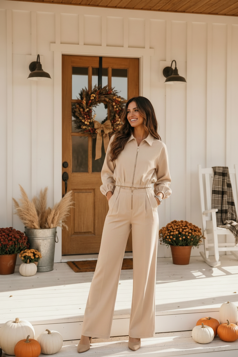 Draped Twill Jacket: Natural