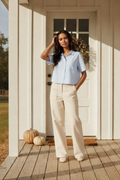 Sweet Blue Button Down Top