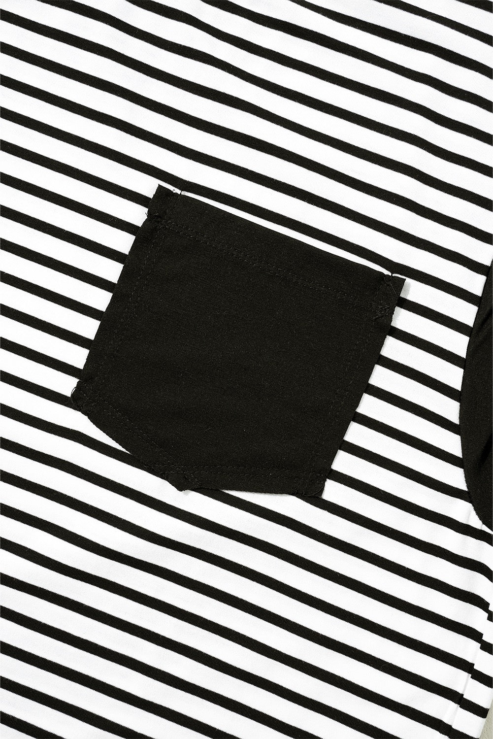 Striped Pocket Tank - Black