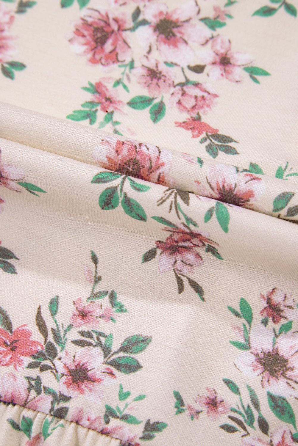 Pink Floral Loose Fit Blouse
