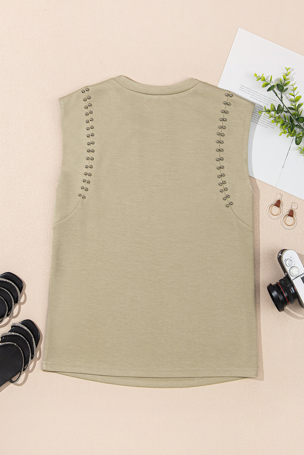 Studded Cap Sleeve Top
