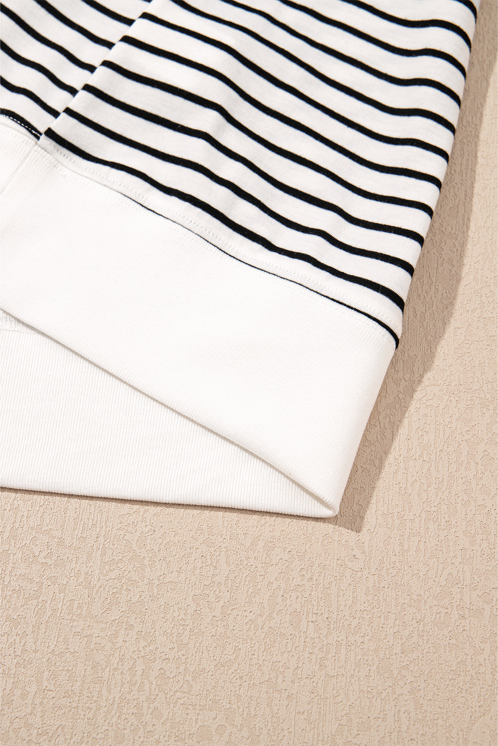 Black Stripe V Neck Short Set