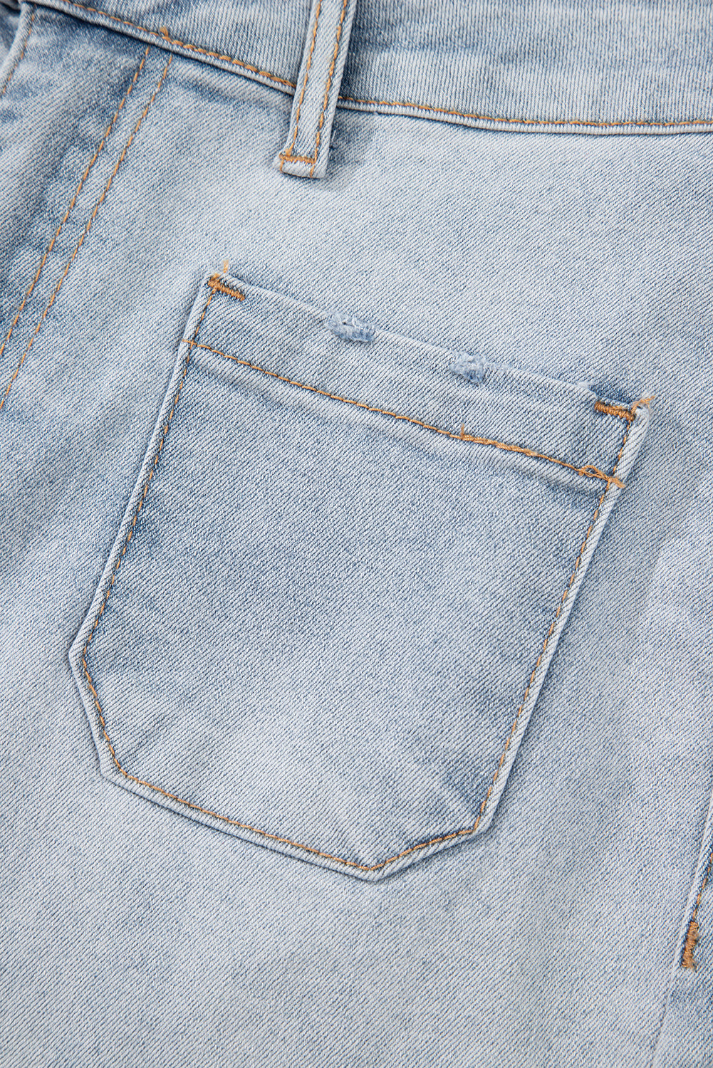 Light Wash High Rise Denim Shorts